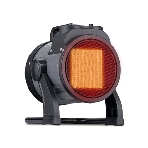 NewAir NGH160GA00, 120V Electric Portable Garage Heater, Heats Up to 160 Square Feet, Garge, Black and Gray