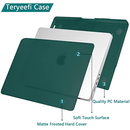 Teryeefi MacBook Pro 14 インチ ケース M4 M3 M2 M1対応+日本語キーボードカバー + スクリーンプロテクター+ダストプラグ 排熱口設計 軽量 プラスチック 保護カバー の商品画像 4