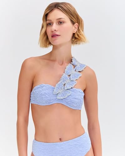Papillon Jacquard One Shoulder Bikini Top4