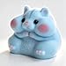 Handmade Taba Squishy Hamster Toy, Cute Squishy Hamster Fidget Toy, Realistic Hamster Toy, Soft Silicone Mochi Furry Toy, Stress Relief Gift for Adults & Kids, Sensory Anxiety Plushie (Blue)