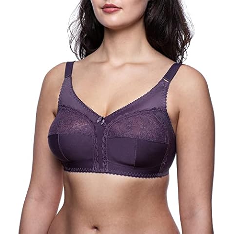 frugue Comfort Non Wired Wireless Support Bra Burgundy 38 C Cover