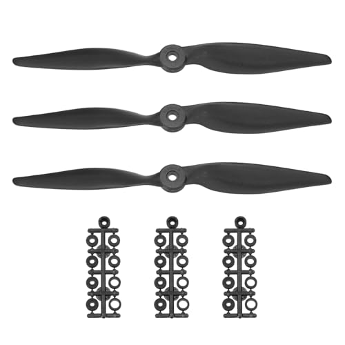 Hélices RC de 10 x 5 pulgadas de 2 palas con arandelas de ajuste en color negro