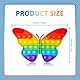 JEYORZY 1pcs Popit Fidget Toy, Pop It Bubble Sensory Fidget Toy, Bubble Popet Antistress Spielzeug, Anti Stress Spielzeug für Kinder und Erwachsene Sensorik(Schmetterling)