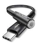 JSAUX USB C Kopfhörer Adapter Aux, USB C auf 3.5 Klinke Adapter Audio für Samsung S20/S20 Plus/Note20/Note10, Huawei P40/P30 Pro/P20/P20 Pro, Mate30/20/10 Pro, Pixel 4/3, OnePlus 8/7, iPad Pro Schwarz