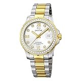 JAGUAR Reloj modelo J893/1 de la colección WOMAN, caja de 34,5 mm plata con correa de acero bicolor para señora