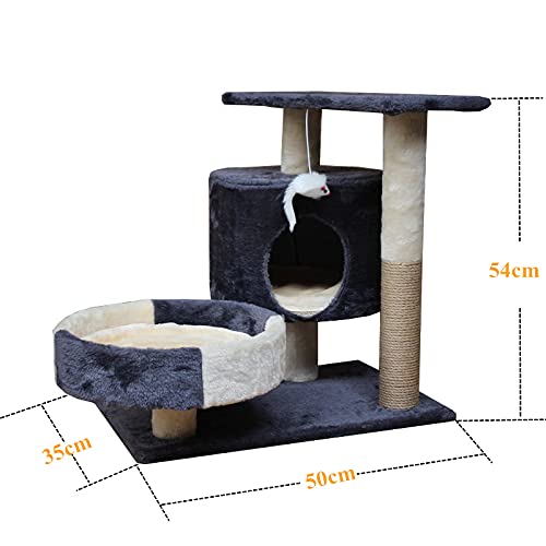 Arbre à chat simple à assembler pour éviter l'ennui et stimuler l'exercice de votre félin