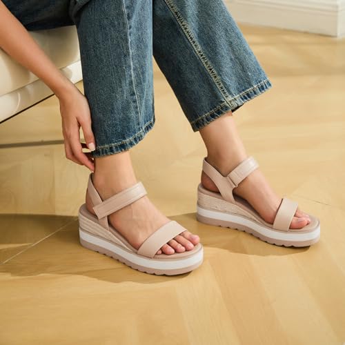Image of Athlefit Women's Platform Ankle Strap Sandals