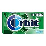 Orbit Spearmint Sugarfree Gum, (Pack of 24)