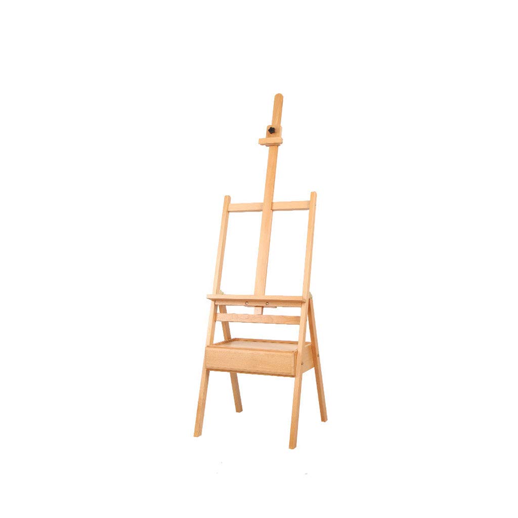 Caballete de exhibición, tablero de dibujo, caja de caballete de madera de haya, boceto con cajón, pintura de Bellas Artes, boceto de Arte de madera maciza para