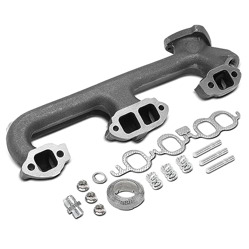 A-Premium Left Side Exhaust Manifold Kit W/Gaskets, Heat Shield Compatible with Chevy Tahoe, Suburban 1500, Express 1500 2500 3500 & GMC Yukon, Savana 1500 2500 3500 & Cadillac Escalade