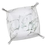 MODE & ELEGANZ: Marmor-Ledertabletts mit 4 Ecken und goldenem Metallverschluss, einfach zusammenzufalten und auseinanderzufalten. Dann flach im der Tasche oder im den Taschen als Reisetablett verstauen