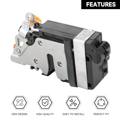 Image of Front Left Driver Side Door Lock Actuator - Compatible for GMC Envoy 2002-2009 for Buick Rainier 2004-2007 for Chevrolet Trailblazer 2002-2009 - Replace Part 15110507