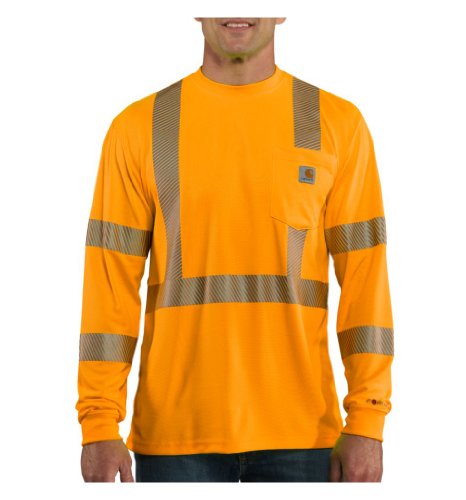 Carhartt Men's Force High-Visibility Long-Sleeve Class 3 T-Shirt