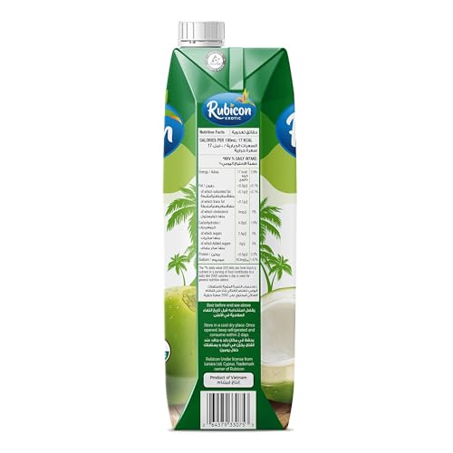 Image of Rubicon 100% Natural Organic Coconut Water- Pack of 2 (1L)