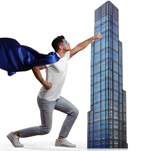 Ripeng 6ft Skyscraper Cardboard Cutout Stands-up Life Size Hero T...