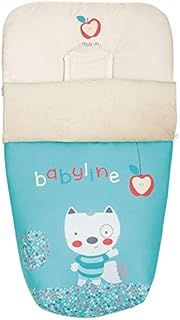 Saco de Bebé Universal Silla con Cubre Pies Polar, Desmontable con Cremalleras. Lavable a máquina. (Ardilla Turquesa)