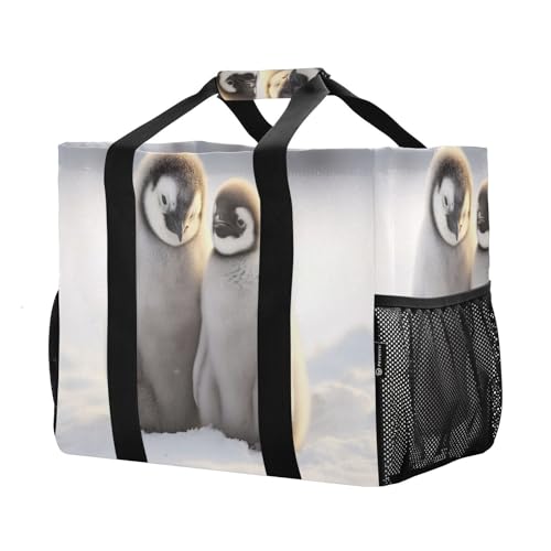 Cute Penguins Large Beach Bag Waterproof Beach Tote Bags for Women Travel Gym Pool2