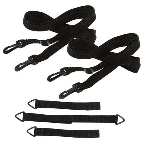 INOOMP Sangle de Fixation pour Parasol Lot de 5 Sangles Réutilisables Anti-Usure Stabilisateur Coupe-Vent Réglable pour Parasol de Terrasse Parapluie Plage Camping pour Extérieur