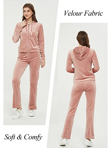 Woolicity Tracksuit Womens Sweatsuits Sweatshirt & Sweatpants Velour Zip Hoodie S #TOP2