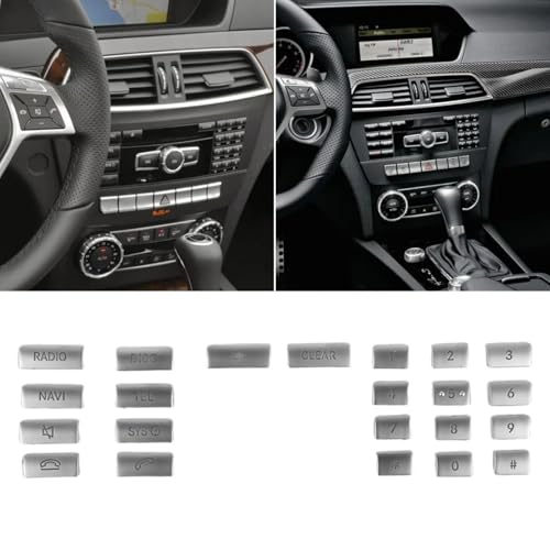 Garniture chromée console centrale GLK X204 autocollants boutons 2013 - 7