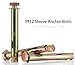 YoiYee M12 Expansion Bolts, Heavy Duty Anchors for Concrete and Masonry, 110mm Length, Zinc Plated Steel, Easy Installation and Secure Hold for Construction and Industrial Applications, Set of 4