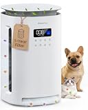 Provirtec Pet Air Purifier for Home with 2 Washable Pre-Filters, H13 HEPA