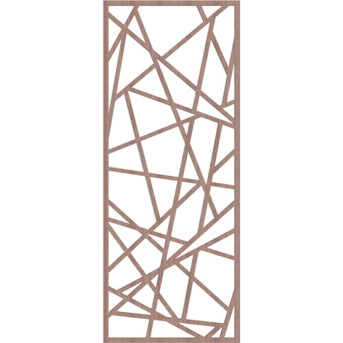 Image of Conway Decorative Pierced Fretwork Wood Wall Panels, 17 3 /8 inchW x 44 3 /8 inchH x 3 /8 inchT, Walnut
