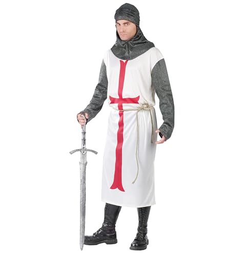 Costume Chevalier Templier Homme Déguisement Médiéval