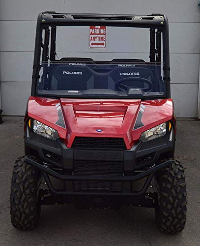 Polaris Ranger Mid Size (45" Width) Half Windshield - 2015 And Newer -Scratch Resistant- The Ultimate In Side By Side Versatility! *Premium Polycarbonate W/ Hard Coat*Made In America!* Free Shipping! #TOP2