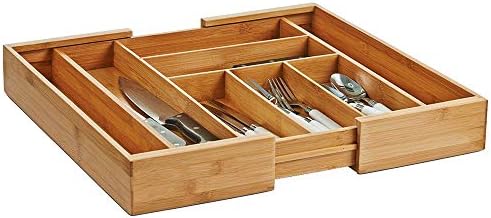 Zeller Cutlery Box, Brown, 35-58 x 43 x 6.5 cm