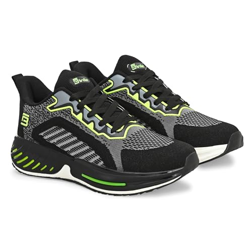 Image of Birde Men's Sports Shoes for Gym, Walking, & Running Lightweight Comfortable Sports Shoes | Colour - Grey EVA-TPR-TPU Jaquard Knit Sports Shoes