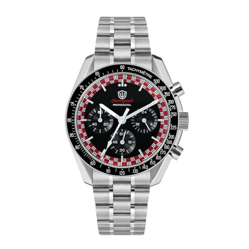 Image of watchdives WD1863 Men Chronograph Watch Japan VK63 Quartz Sports Watches 40mm Bubble Sapphire Crystal Wristwatch 100M Dive Watch