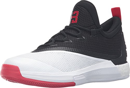 adidas Performance Men's Crazylight Boost 2.5 Low Harden PE Basketball Shoe (11, Black/Scarlet/White)