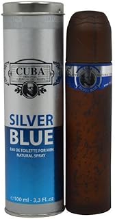 Modaleo Collections Parfums De France Cuba Orange, Gold, Black, Royal Eau Toilette Spray 100 ml Each (CUBA Silver Blue 100ML)