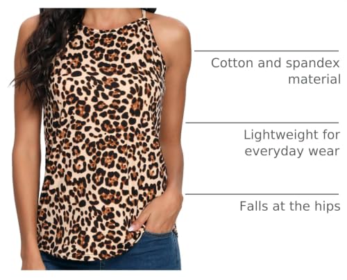 Image of LouKeith Womens Tank Tops Casual Flowy Printed Vest Shirts Sleeveless Cotton Soft Summer Tees Blouses
