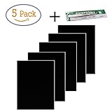 Heat Transfer Vinyl (HTV), YARKOR 12 x 10" 5 sheets Heat Transfer Vinyl Stickers for T-shirt Heat Transfer, Craft Garment(Black)
