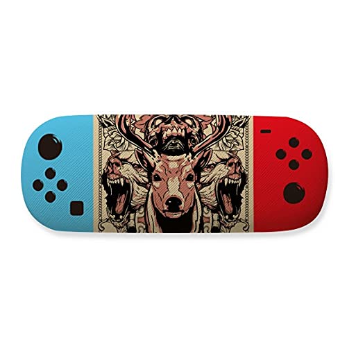 Étui de rangement pour lunettes motif cerf en cuir PU
