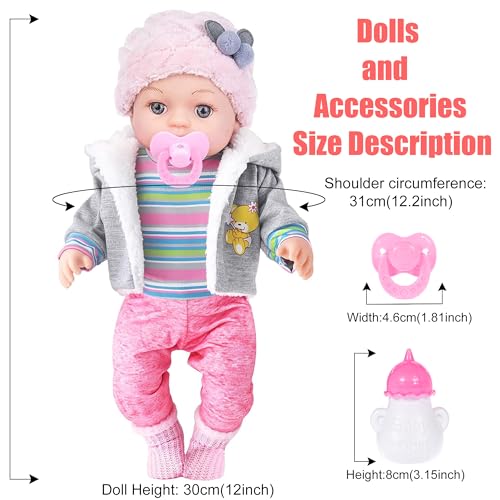 Muñeca Realista Bebé 12 Pulgadas con Ropa y Accesorios miniatura 3