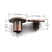 LQ Industrial 120pcs Chicago Screw Slotted Philip Head Binding Screws Rivet Book Binding DIY Leather Craft Assembly Bolt 5x6mm Red Bronze
