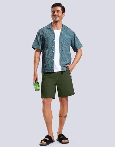 Image of G Gradual Mens Swim Trunks with Compression Liner 7 inch /9'' Quick Dry Board Shorts Swimsuit Bathing Suit for Men Zipper Pockets