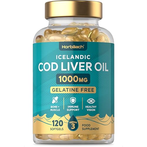 Horbaach Cod Liver Oil 1000mg Capsules, Gelatine Free