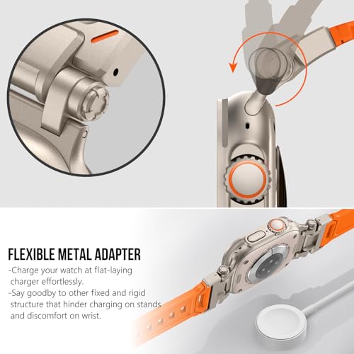 Image of KADES Rugged TPU Sport Band for Apple Watch Ultra 3 /2 /1 49mm, Metal Connectors for Apple Watch Series 11 /10 /SE3 46mm Series 9 /8 /SE2 /7 /6 /SE /5 /4 /3 /2 /1 45mm /44mm /42mm