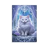 Panneau Mural En Toile Premium–Impression 3D Pour Salon,Bureau&Espace Familial Sibérien Tableau Murale.Résistant Aux UV&Sécurité Enfants Chaton mignon Decoration 08x12inch(20x30cm)