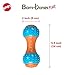 SPOT Bam-Bones Plus Gigglers Dumbbell Durable Dog Chew Toy, for Medium Aggressive Chewers, Bamboo Fiber & Nylon, Dual Texture, Massaging Rubber Ends, Peanut Butter Flavor, 5.5 in