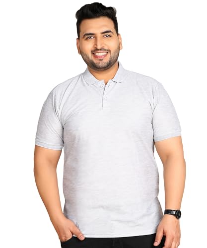 Image of INKKR Plus Size Solid Men's Polo Neck T-Shirt