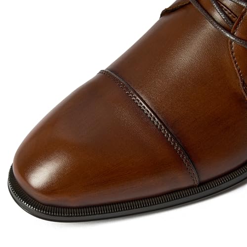 Image of Holy dove Men's Dress Boots Side Zipper Comfort Full-Grain Leather Business Office Cap Toe Oxford Short Ankle Boot
