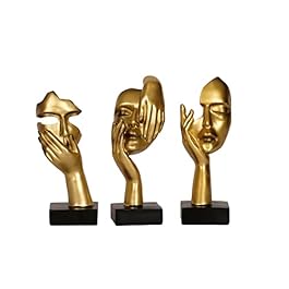 3 Piece Thinker Statue...