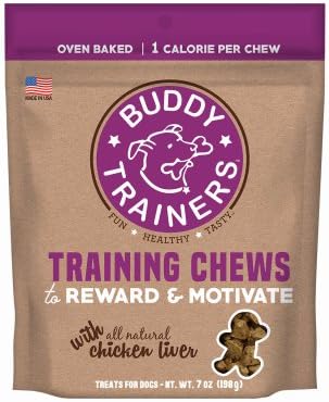 Buddy Biscuits 18103 Dog Training Treats, Low-Calorie, 7-oz. - Quantity 12
