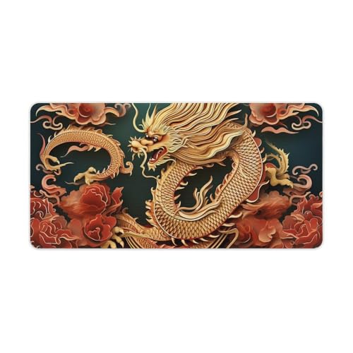 Tapis de souris dragon chinois et ensemble de bureau complet pour le télétravail