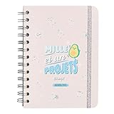 Pequeña agenda de estilo clásico de Mr. Wonderful, con mensaje motivador "mil y un planes" y con una organización semanal, va de enero a diciembre de 2023.